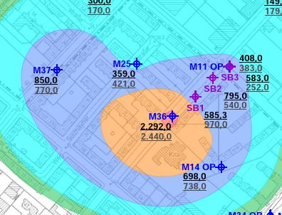 Ausschnitt Isokonzenplan Fahne